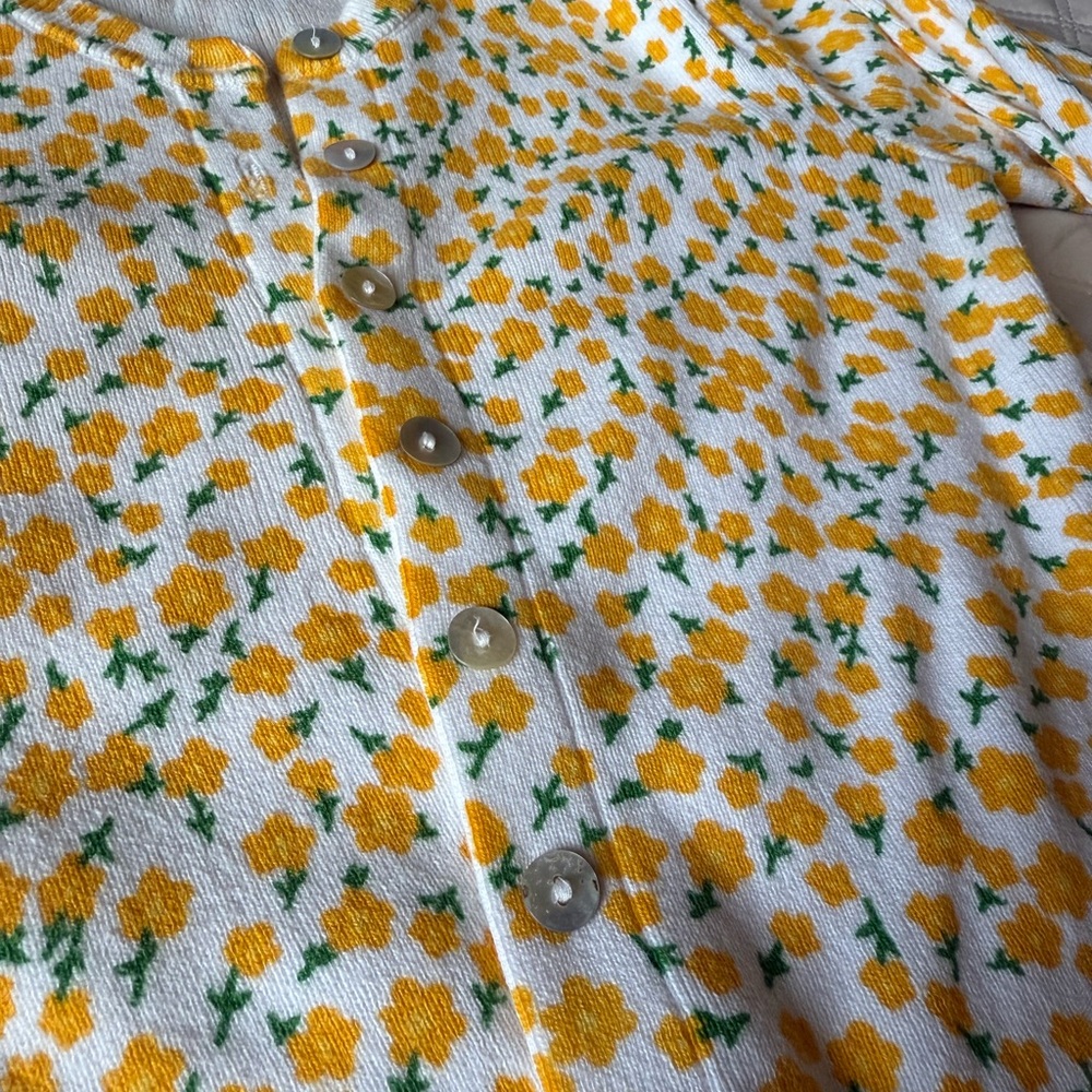 ZARA Floral Knit Cardigan